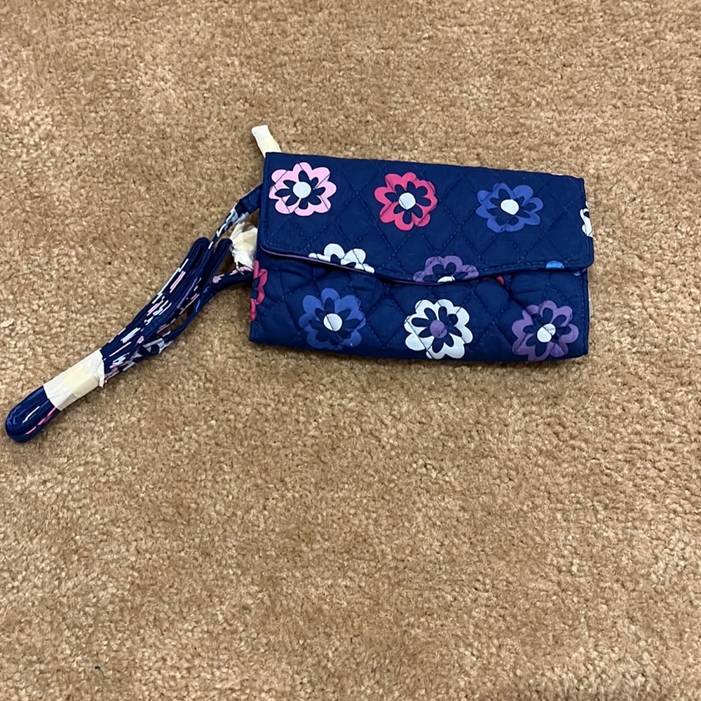 vera bradley strap wallet ellie flowers